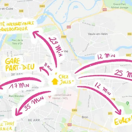Chez Jules - Tram, Bus, 8 Pers., 3ch, Wifi Villeurbanne